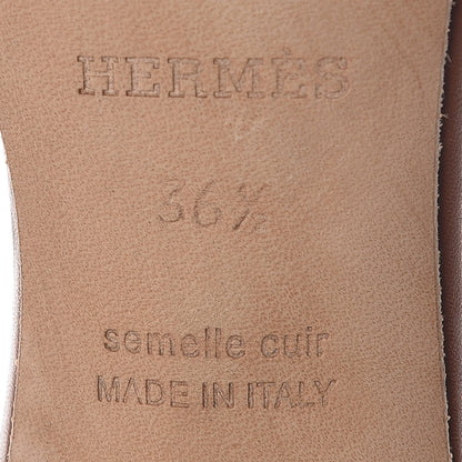 Hermes Calfskin Oasis Sandals 36.5 Gold 10 of 14