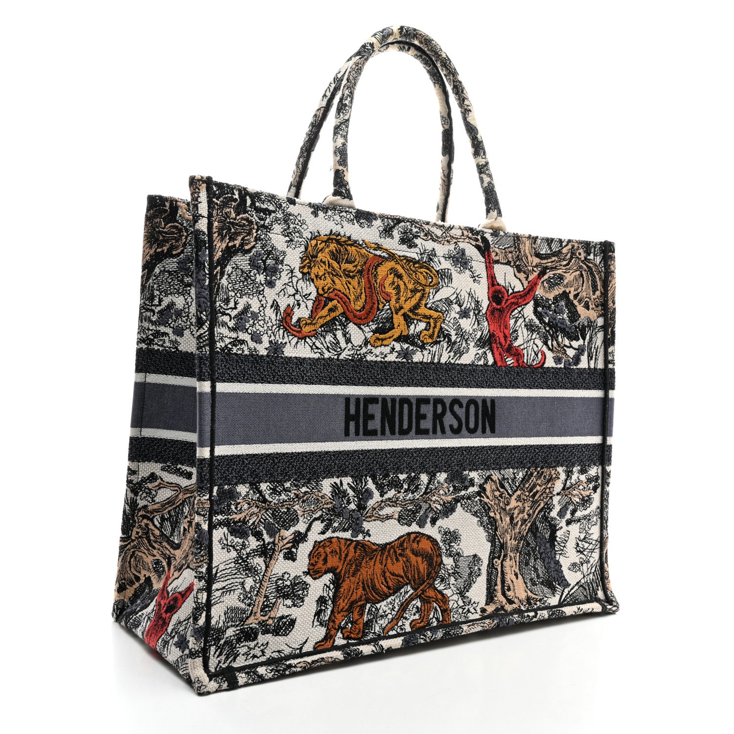 Christian Dior Canvas Embroidered Large Dioriviera Toile De Jouy Book Tote Multicolor 3 of 11