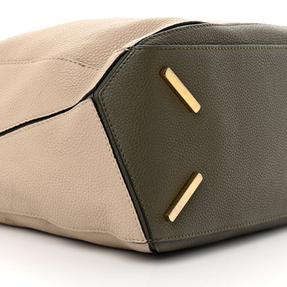 Loewe Grained Calfskin Medium Puzzle Bag Oat Khaki Green 9 of 19