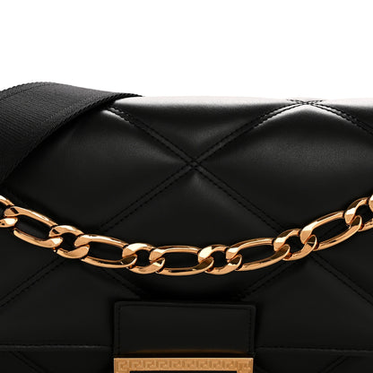 Versace Calfskin Quilted Medusa Medium Top Handle Shoulder Bag Black 8 of 11