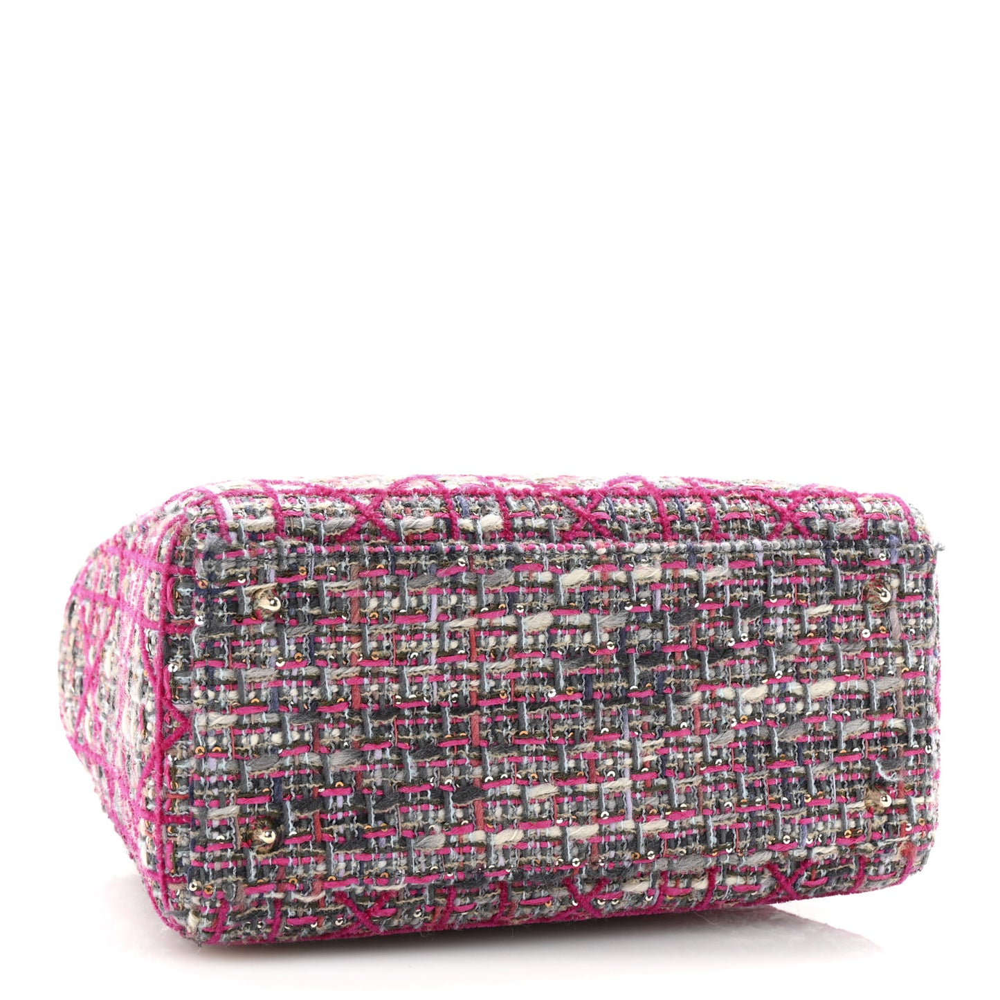 Tweed Medium Lady Dior Pink Multicolor