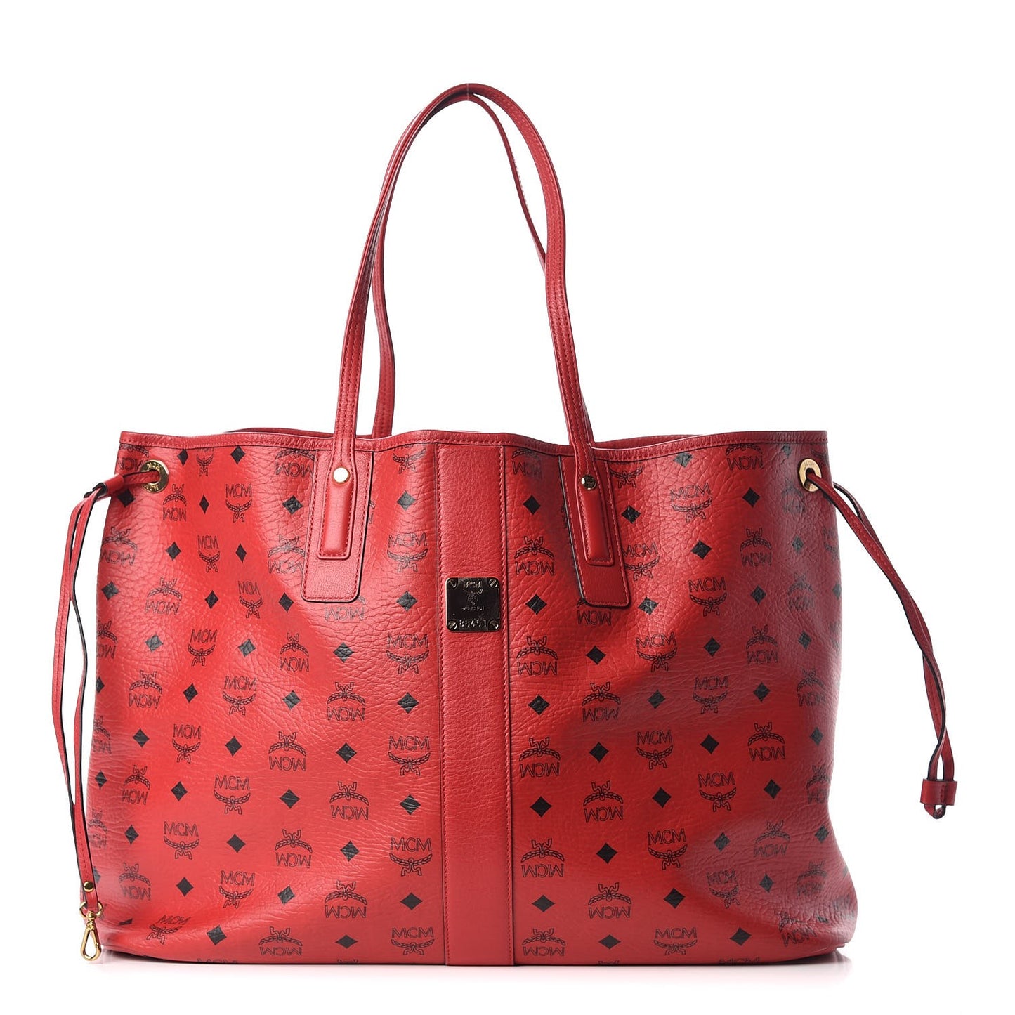 Visetos Large Liz Reversible Shopper Tote Ruby Red