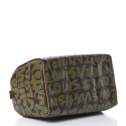 Louis Vuitton Monogram Graffiti Speedy 30 Kaki 3 of 9