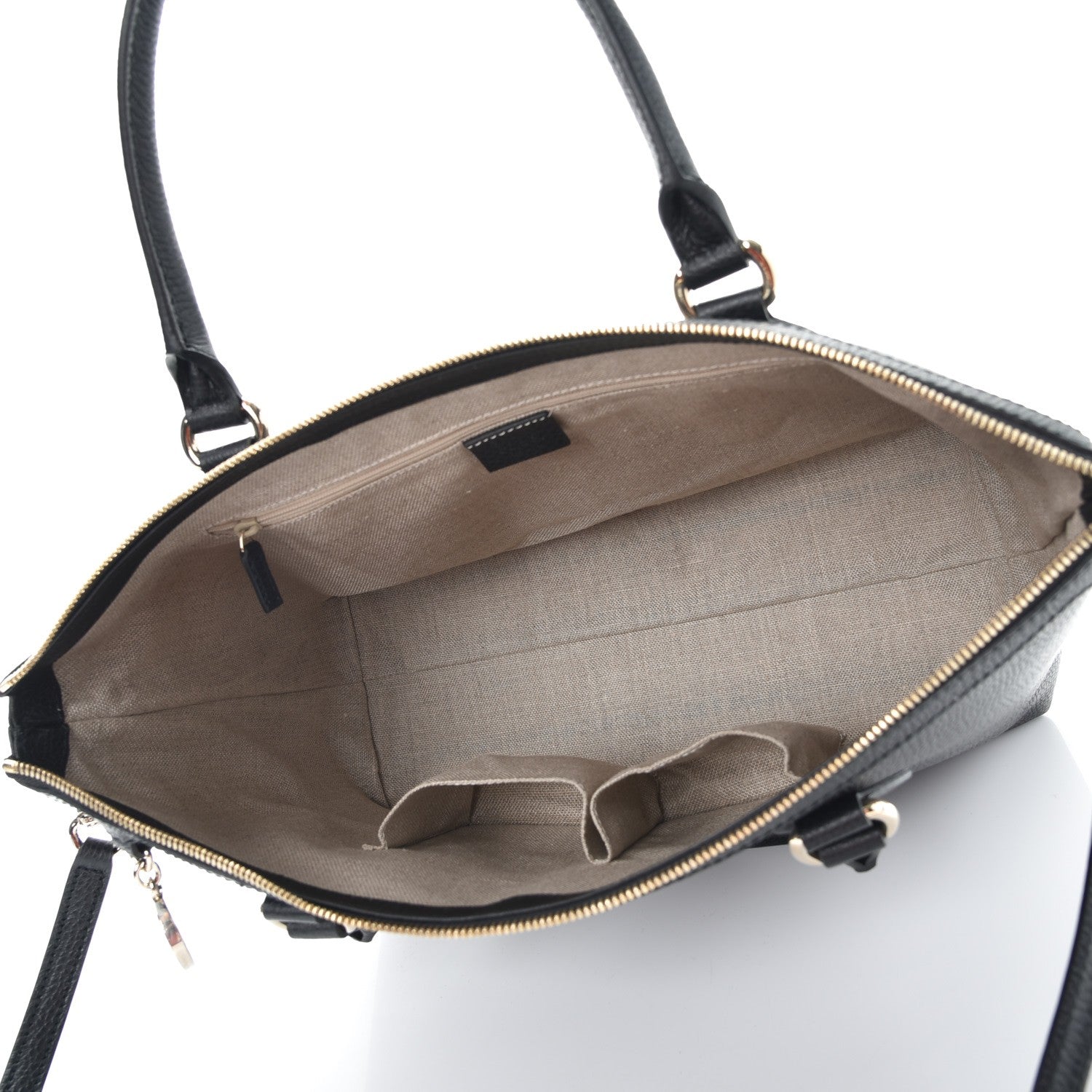 Gucci Dollar Calfskin GG Charm Satchel Black 6 of 8