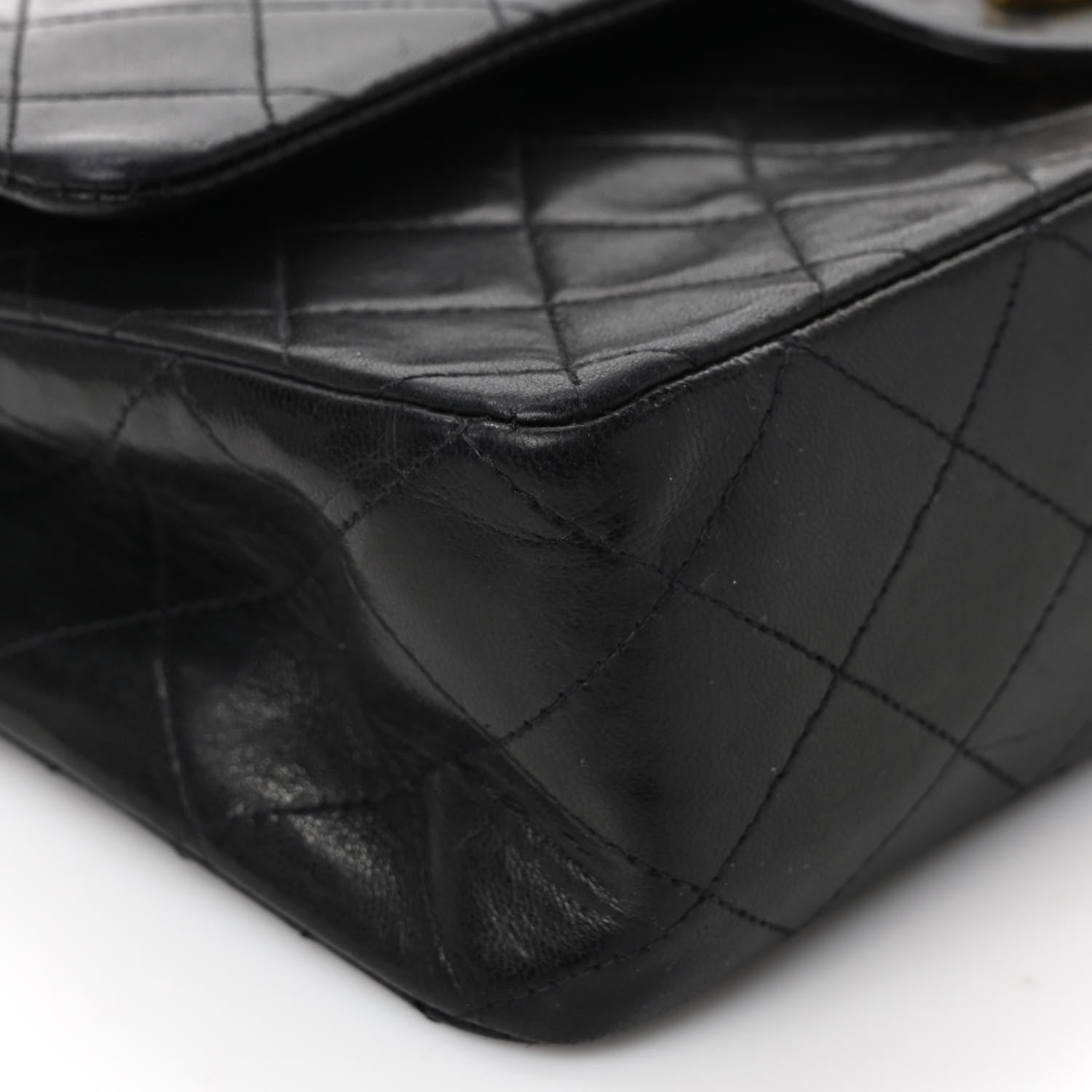 Chanel Lambskin Quilted Medium Double Flap Black 8 of 9