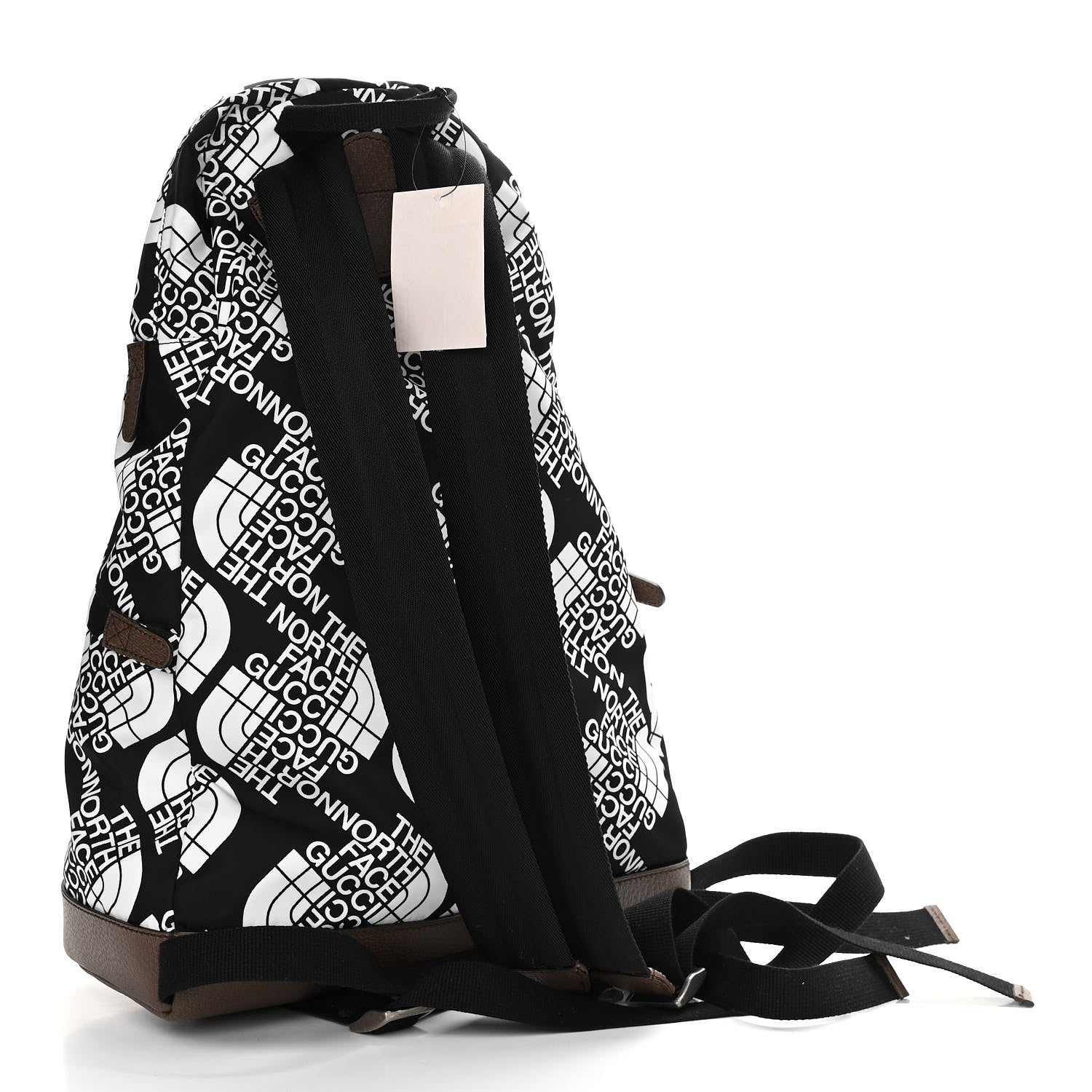 Gucci X THE NORTH FACE Econyl Nylon Medium Backpack Black Ivory New Acero Crop 3 of 11