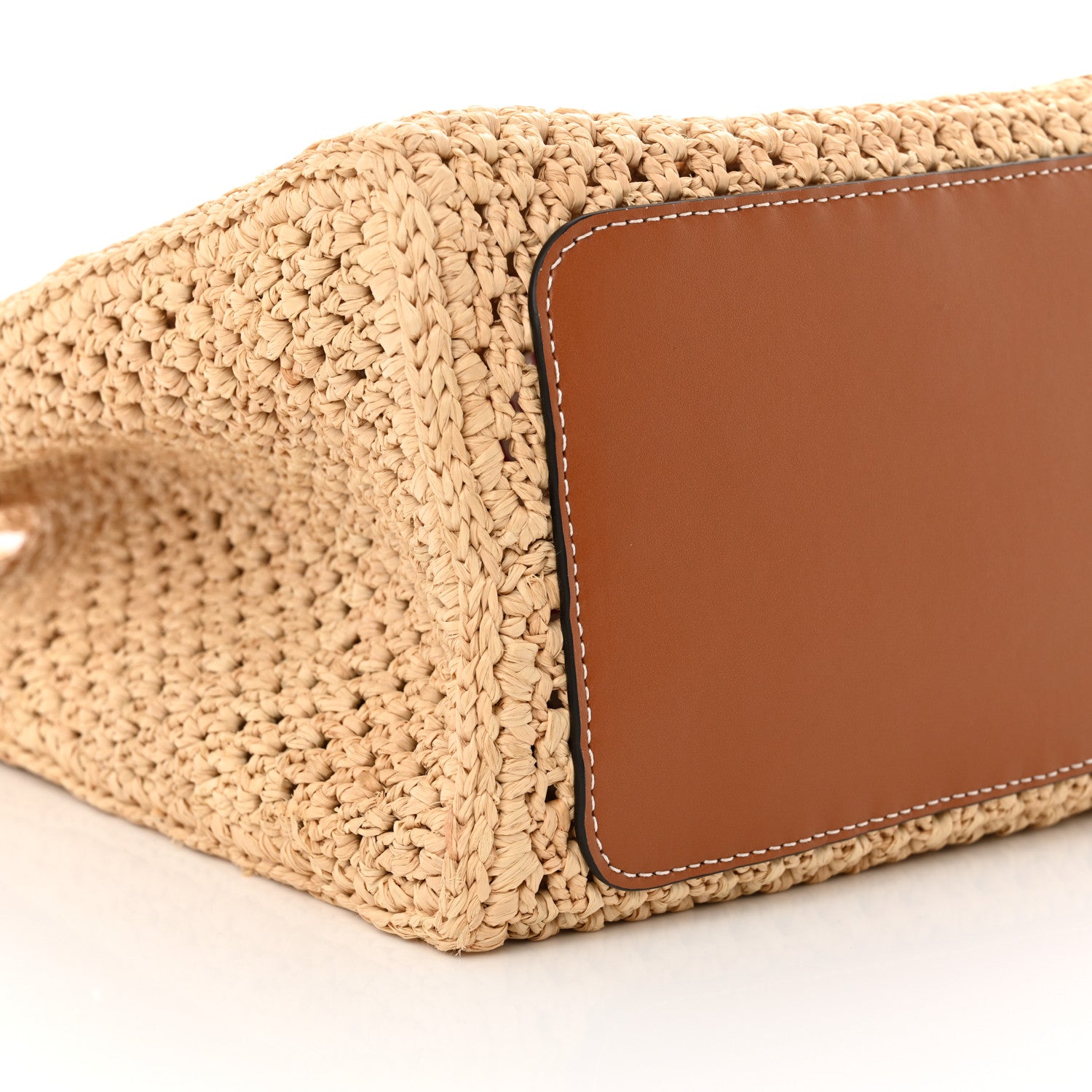 Louis Vuitton Raffia Calfskin Forte Del Marmi OnTheGo MM Natural Fuchsia 10 of 11