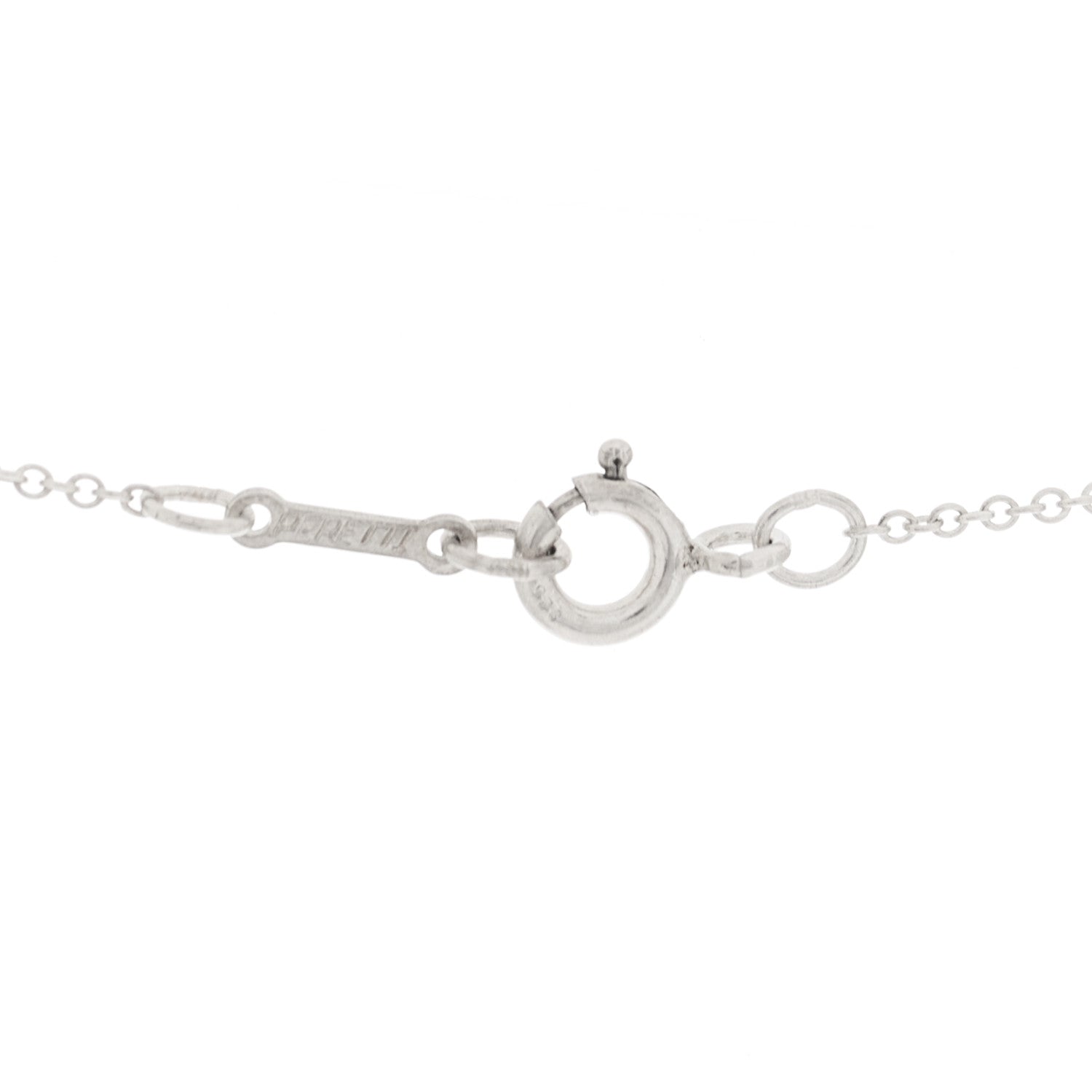 Tiffany Sterling Silver 11mm Elsa Peretti Bean Pendant Necklace 6 of 6