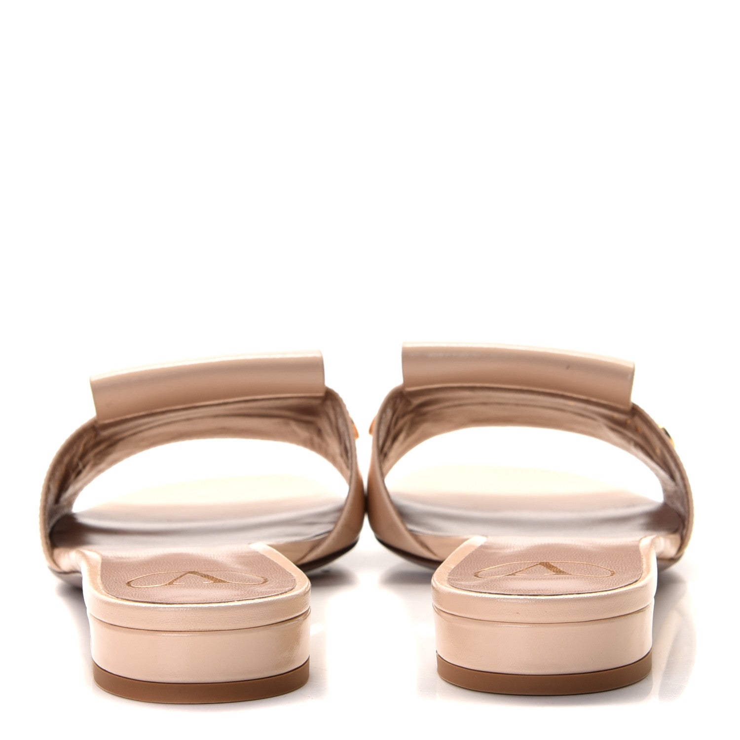 Valentino Garavani Patent VLogo Slides 39 Light Beige 5 of 10