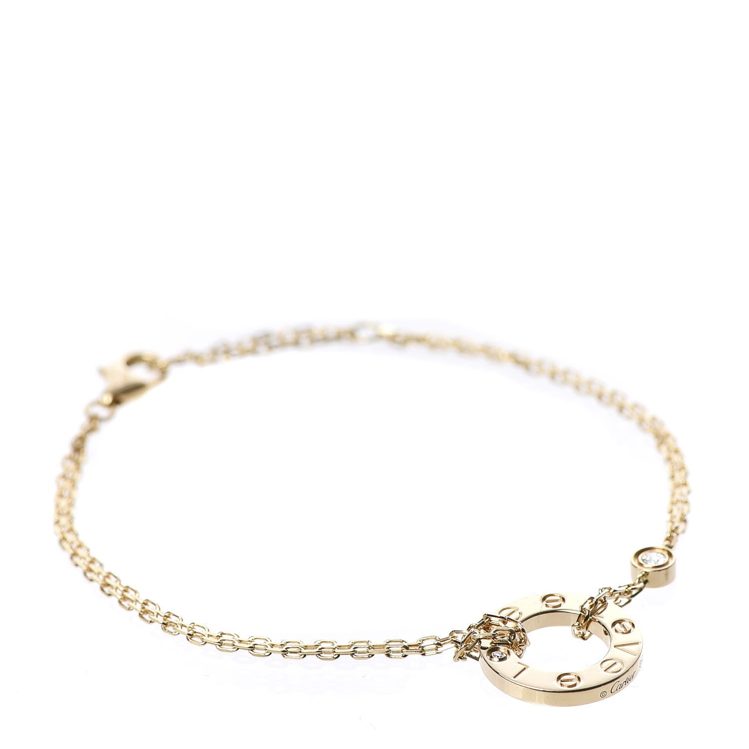 Cartier 18K Yellow Gold Diamond LOVE Bracelet 1 of 5
