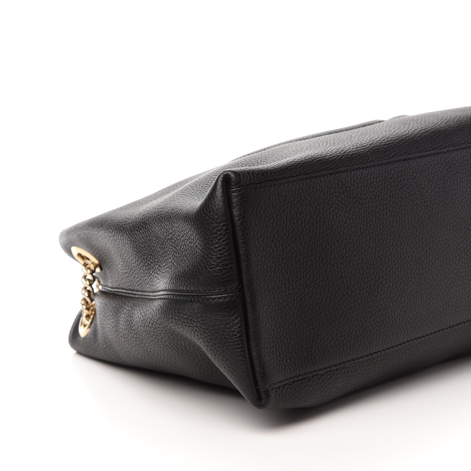 Gucci Pebbled Calfskin Medium Soho Chain Shoulder Bag Black 6 of 11