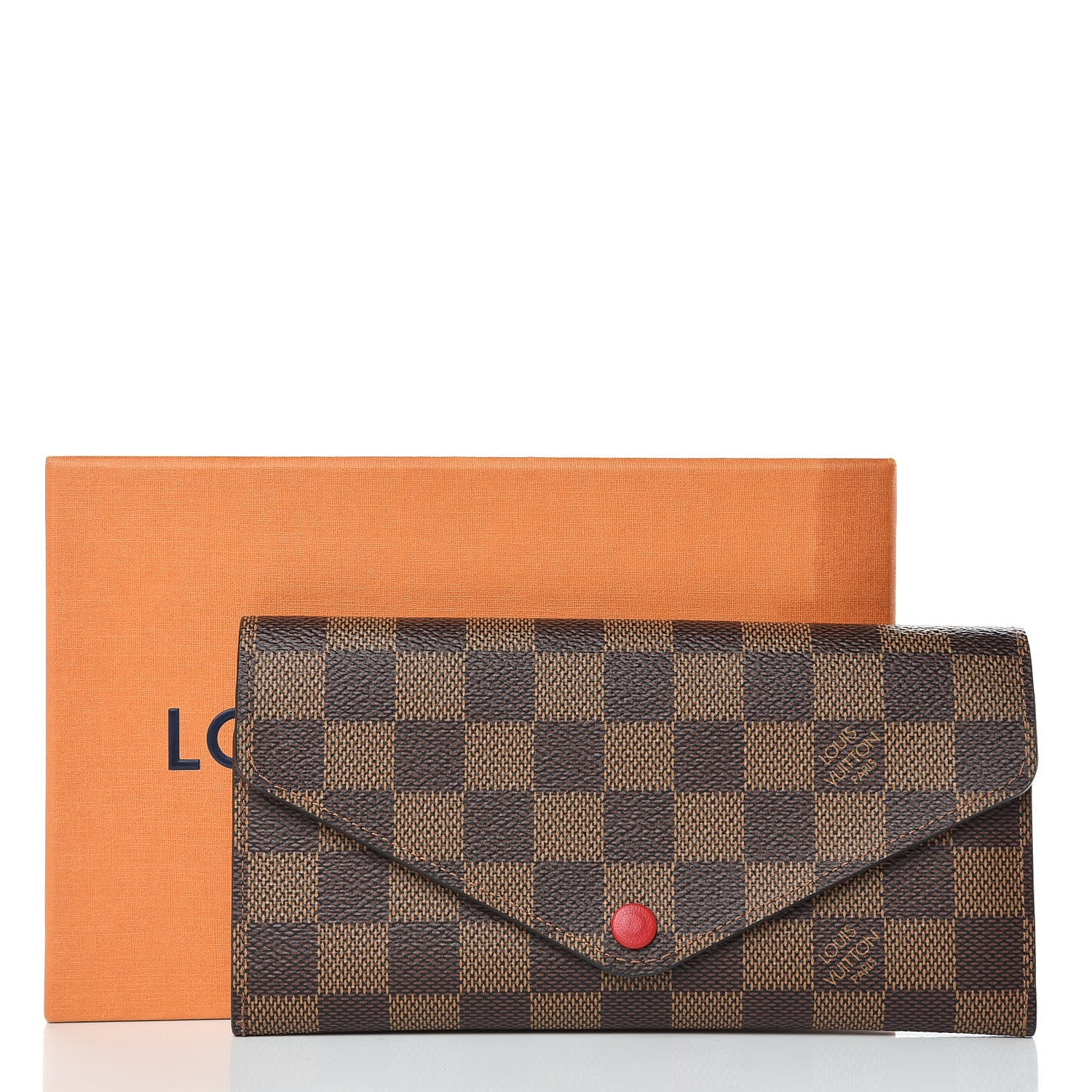 Louis Vuitton Damier Ebene Josephine Wallet Red 9 of 9