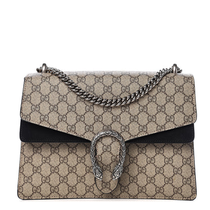 Gucci GG Supreme Monogram Medium Dionysus Shoulder Bag Black 1 of 12