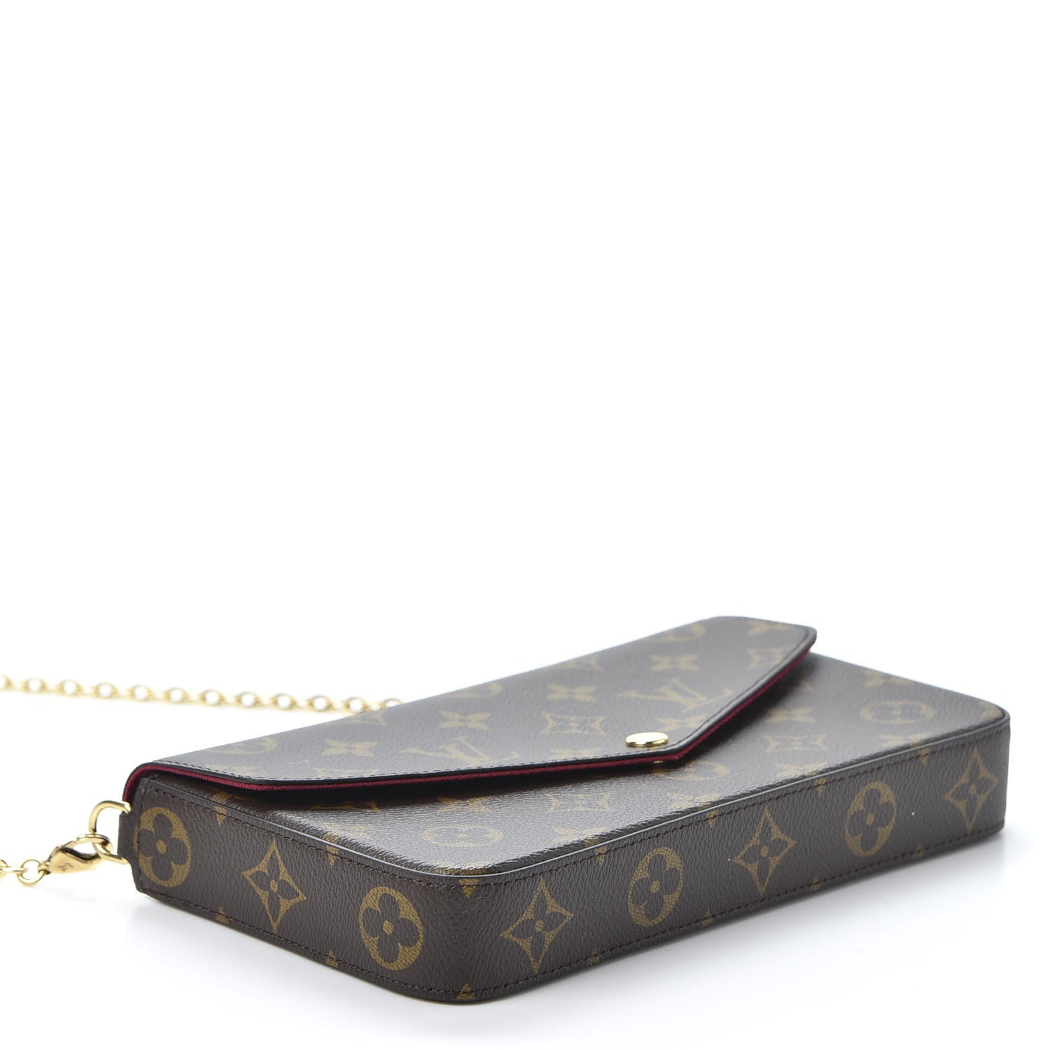 Louis Vuitton Monogram Pochette Felicie Chain Wallet Fuchsia 4 of 10