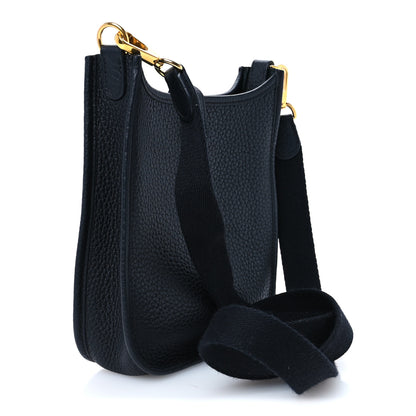 Hermes Taurillon Clemence Evelyne TPM Black 3 of 11