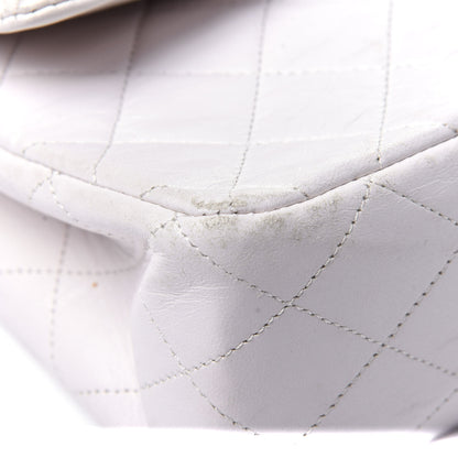 Chanel Lambskin Quilted Medium Double Flap White 12 of 15