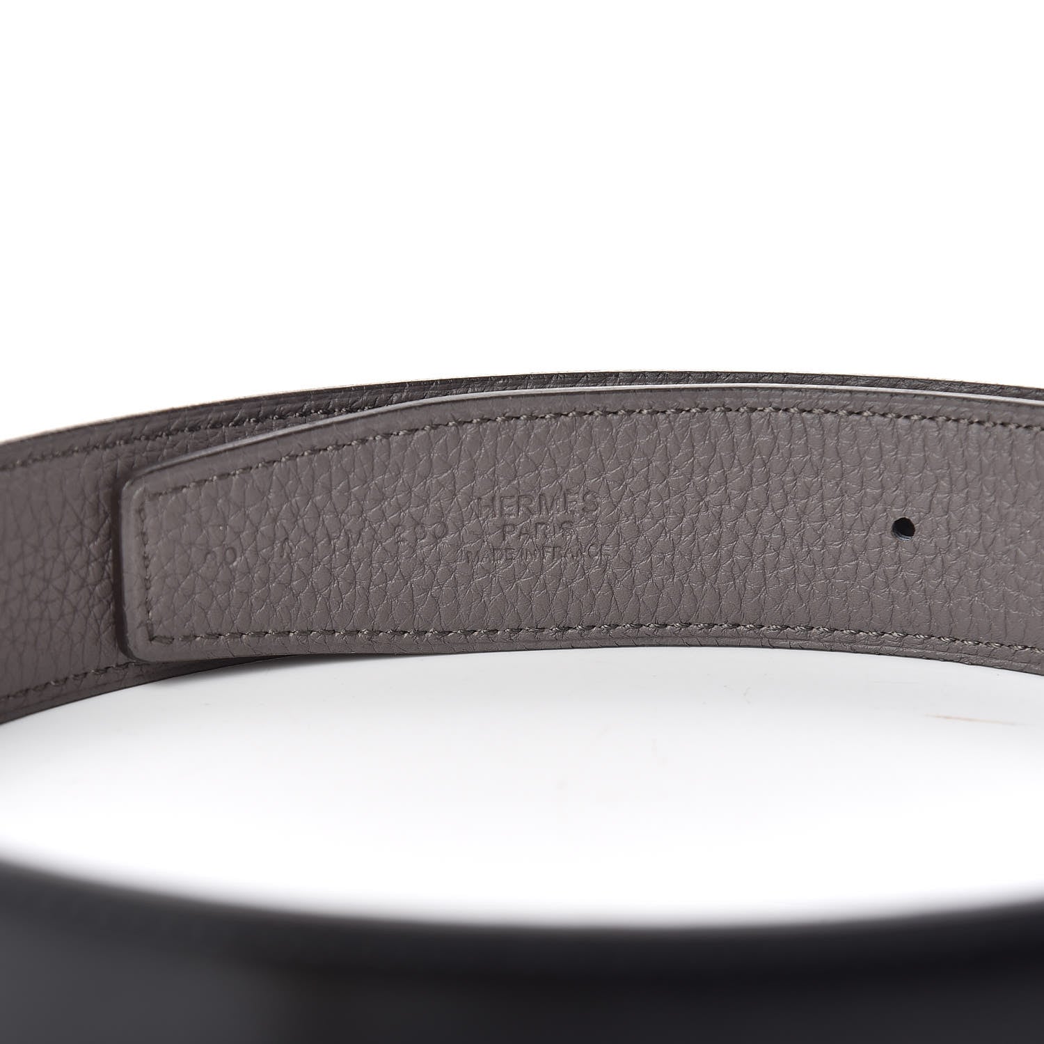 Hermes Box Togo 32mm Guilloche H Belt 90 Black Etain 6 of 7