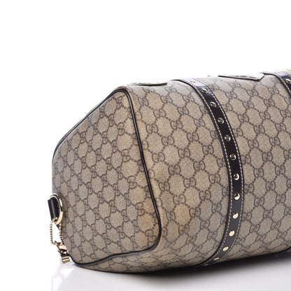 Gucci Monogram Guccissima Hearts Studded Medium Joy Boston Dark Brown 8 of 11
