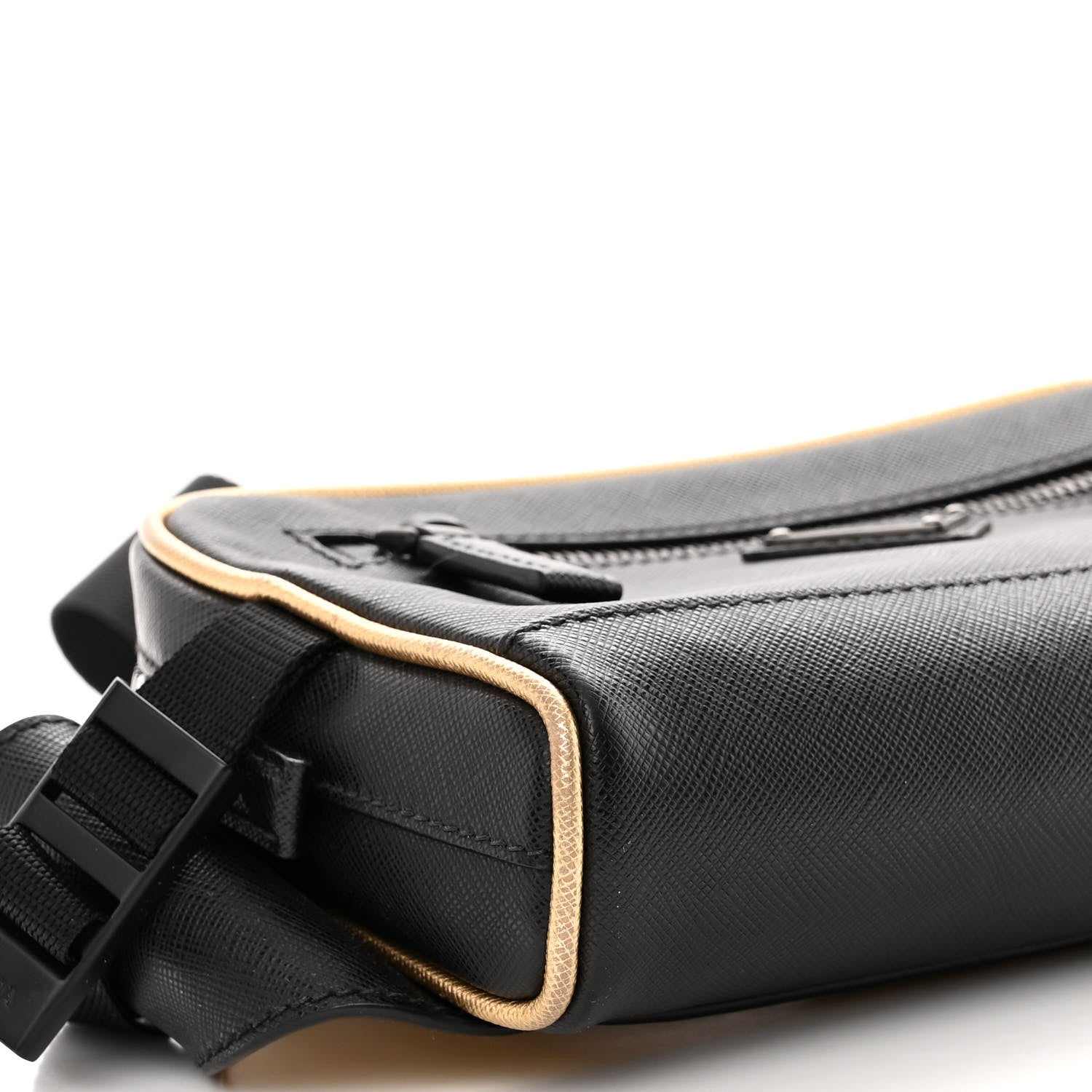 Prada Saffiano Travel Belt Bag Black Platino 8 of 9