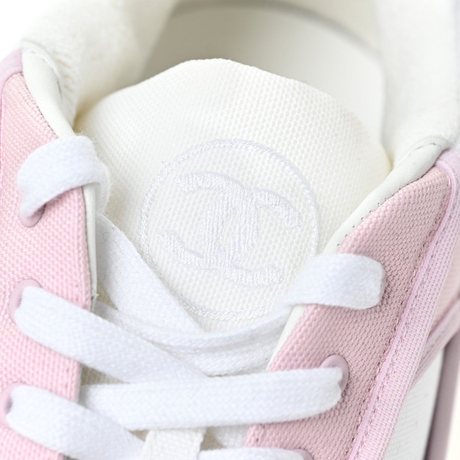 Chanel Fabric Womens Logo Sneakers 38 Light Pink 11 of 13