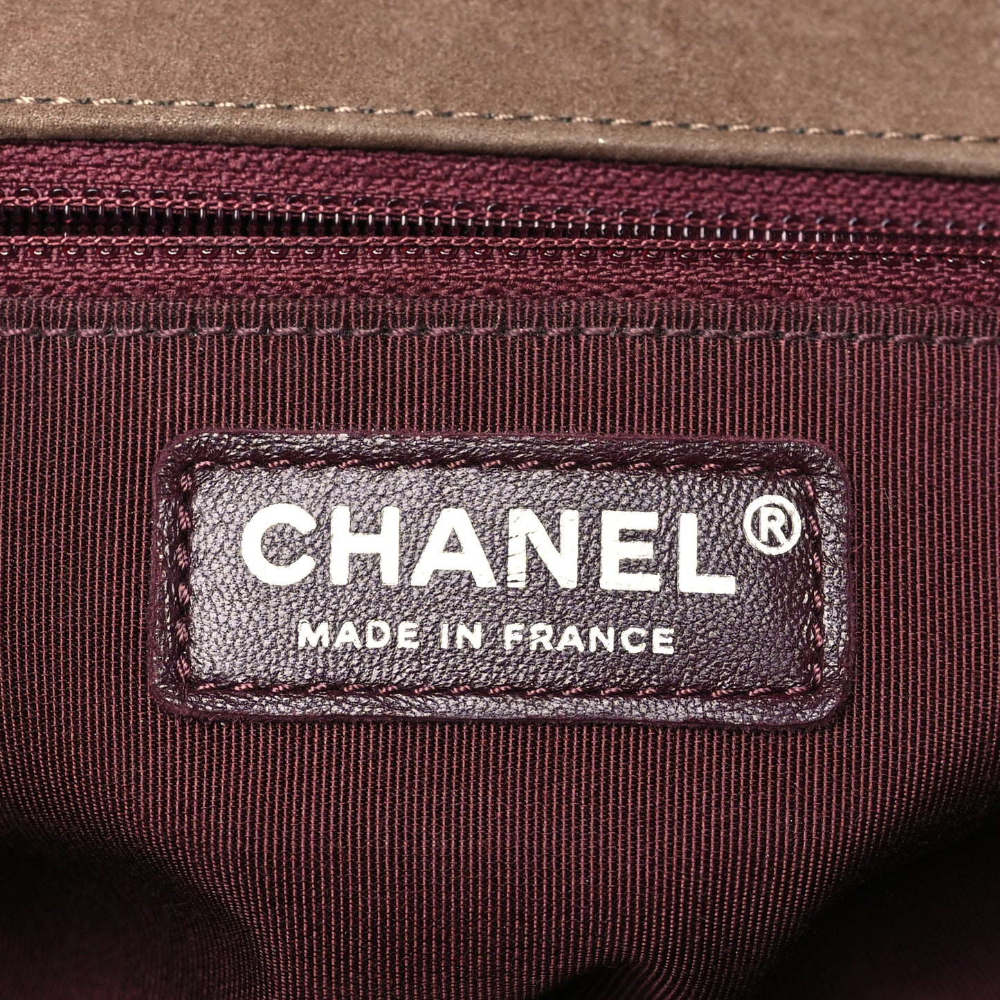 Nubuck Chevron Quilted New Medium Boy Flap Brown