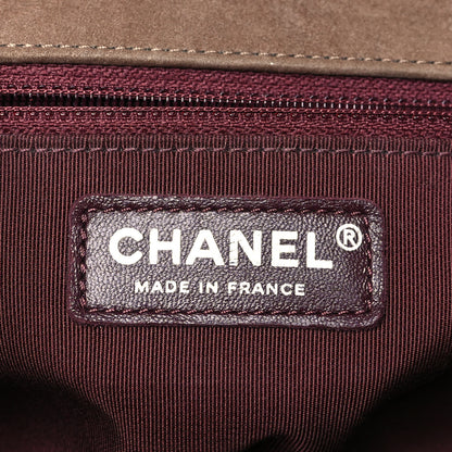 Chanel Nubuck Chevron Quilted New Medium Boy Flap Brown 6 of 12