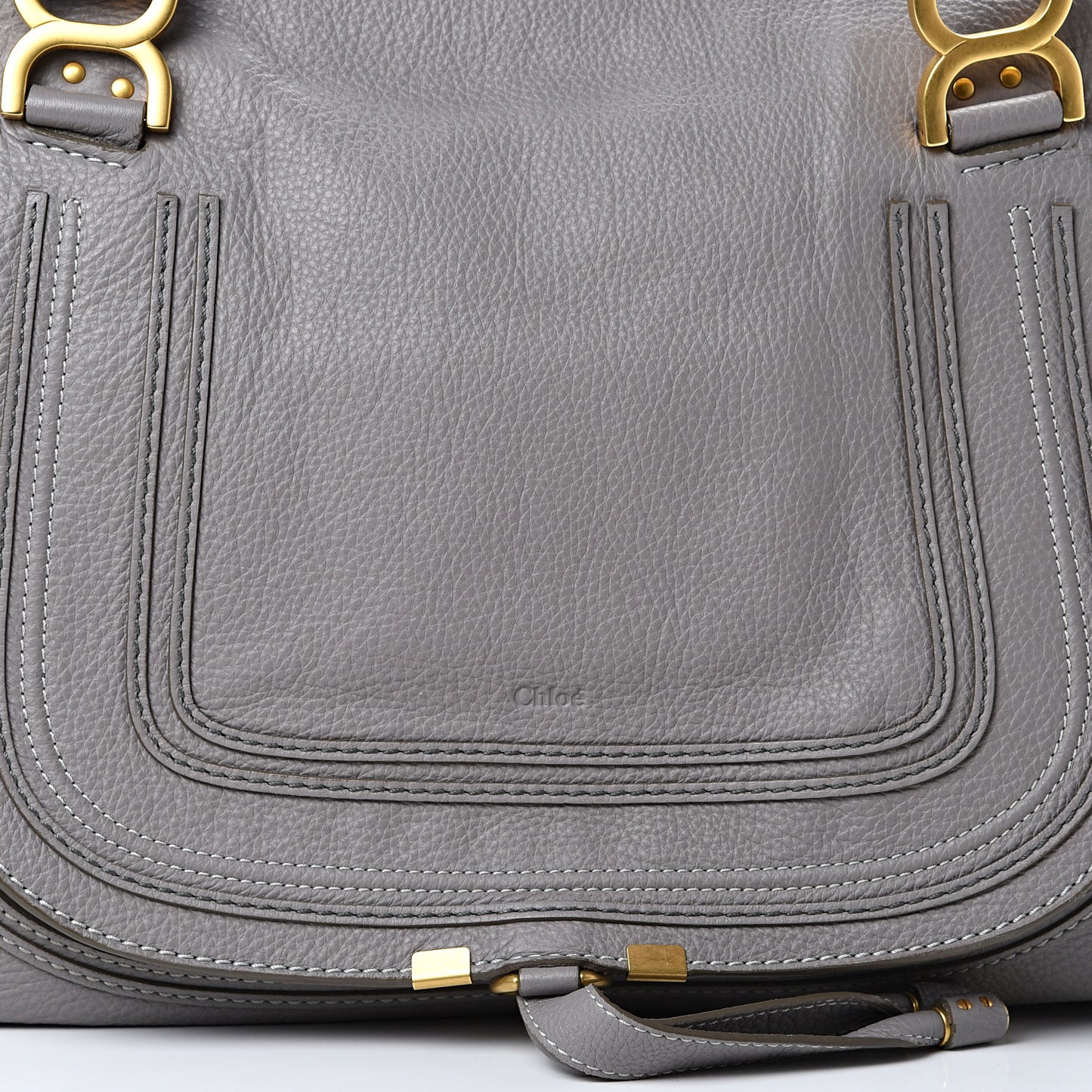 Calfskin Large Marcie Satchel Cashmere Grey