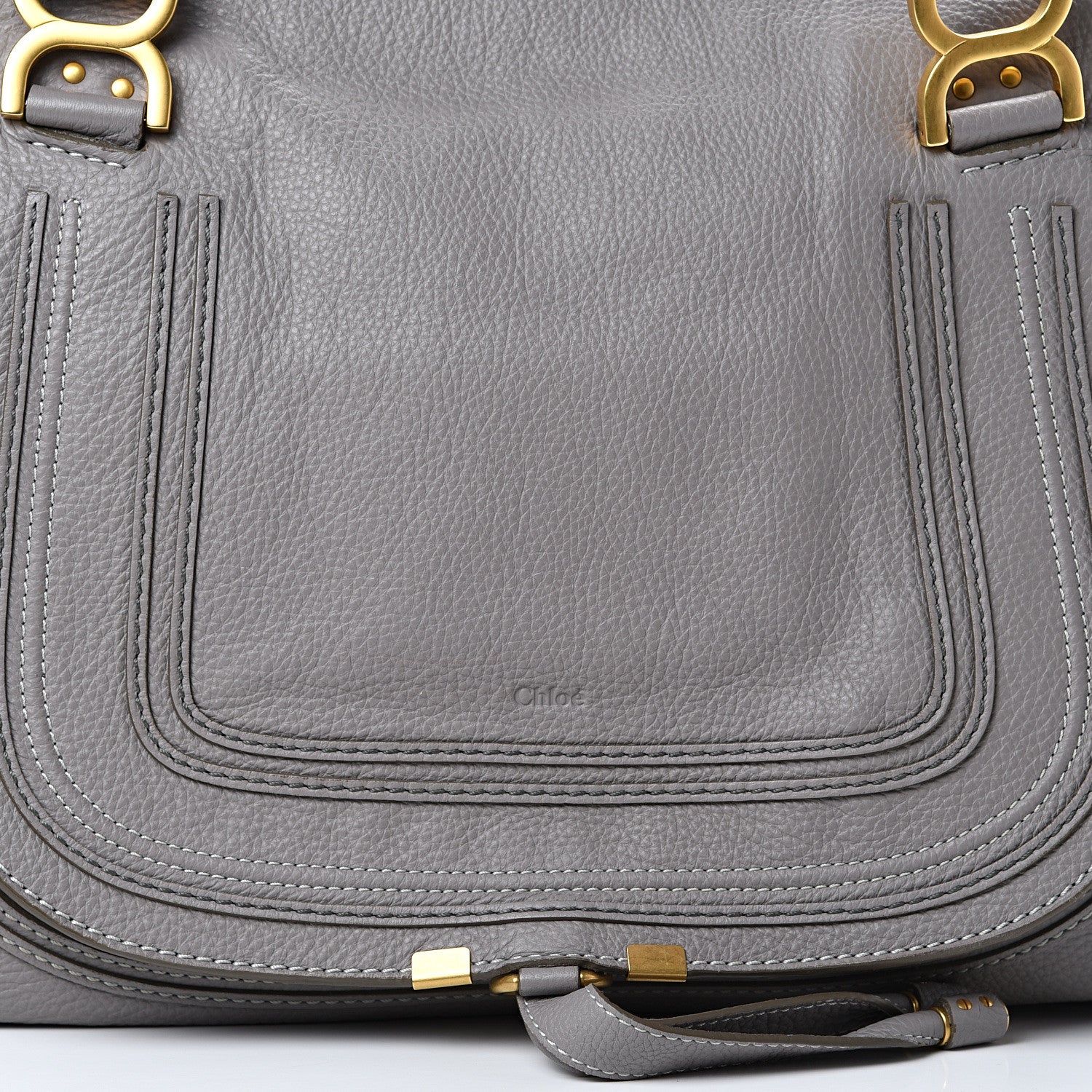 Chloe Calfskin Large Marcie Satchel Cashmere Grey 7 of 9