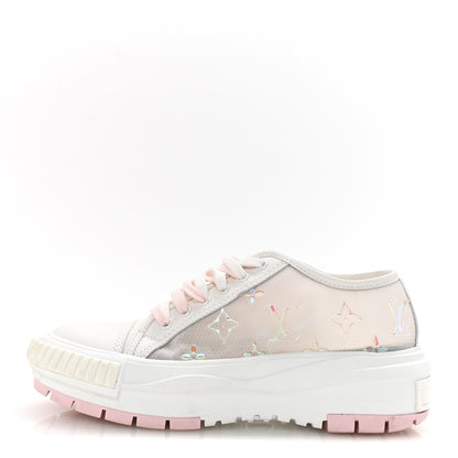 Louis Vuitton Iridescent Technical Mesh Monogram LV Squad Low Top Sneakers 36.5 Rose Clair 1 of 9