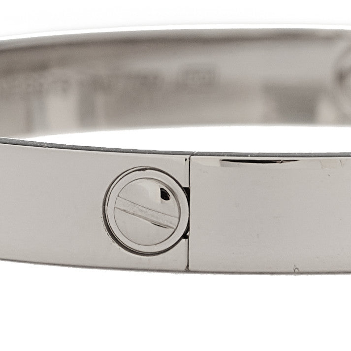 Cartier 18K White Gold LOVE Bracelet 16 6 of 8