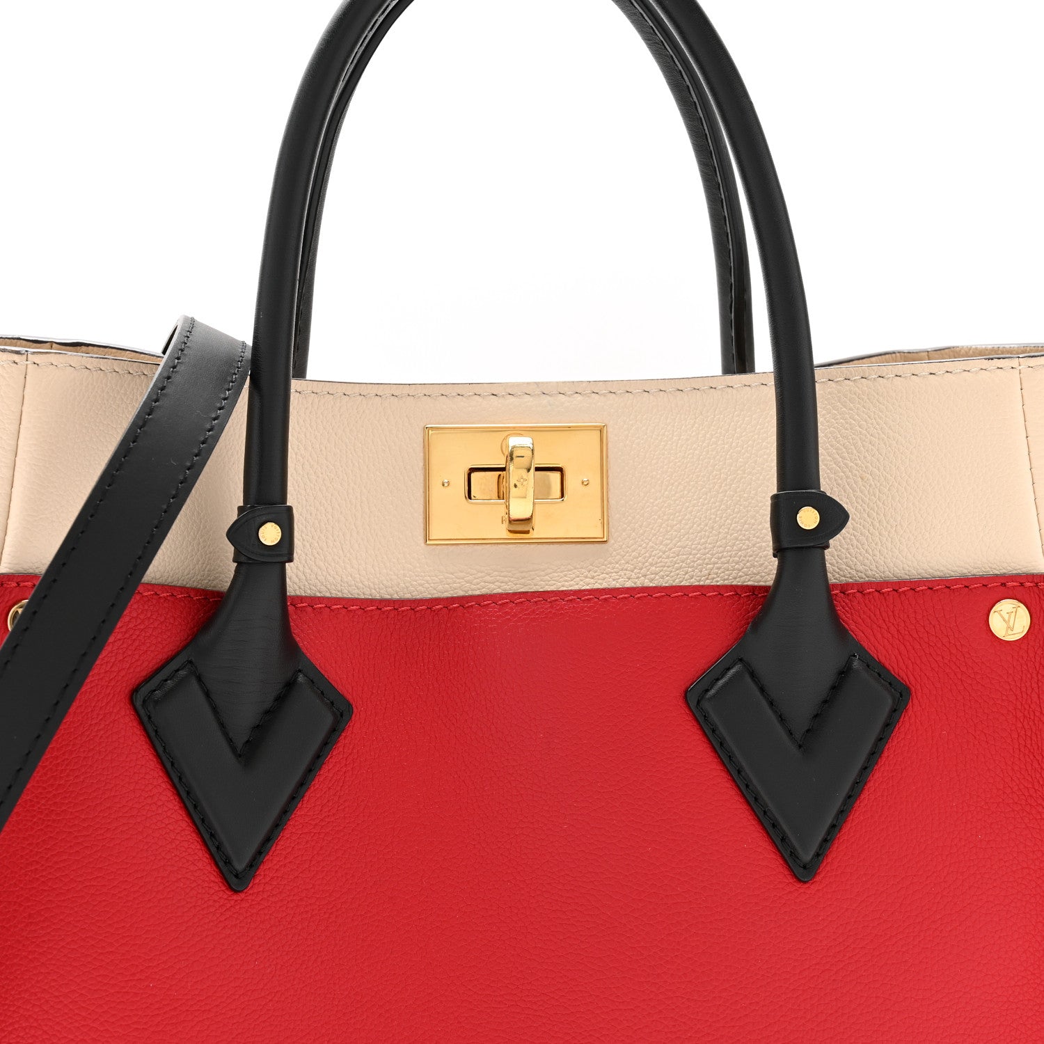 Louis Vuitton Calfskin Monogram On My Side Pirate Red 7 of 10