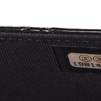 Chanel Patent Quilted Wallet On Chain WOC Black 8 of 9