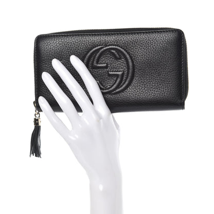 Gucci Calfskin Soho Zip Around Wallet Black 2 of 9