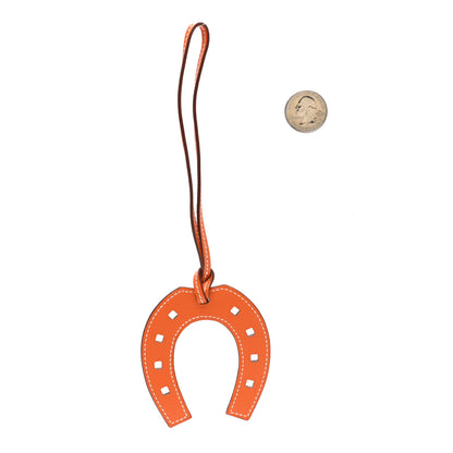 Hermes Swift Paddock Horseshoe Bag Charm Orange 2 of 3