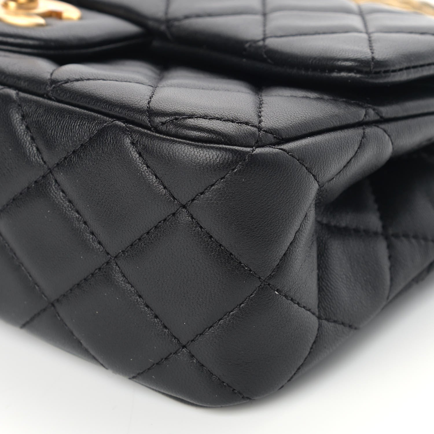 Chanel Lambskin Quilted Mini Rectangular Pearl Crush Flap Black 9 of 9