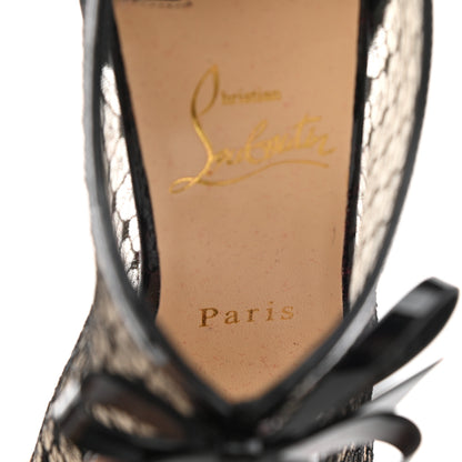 Christian Louboutin Patent Fishnet Lace Empiralta 120 Sandals 36.5 Black 7 of 8