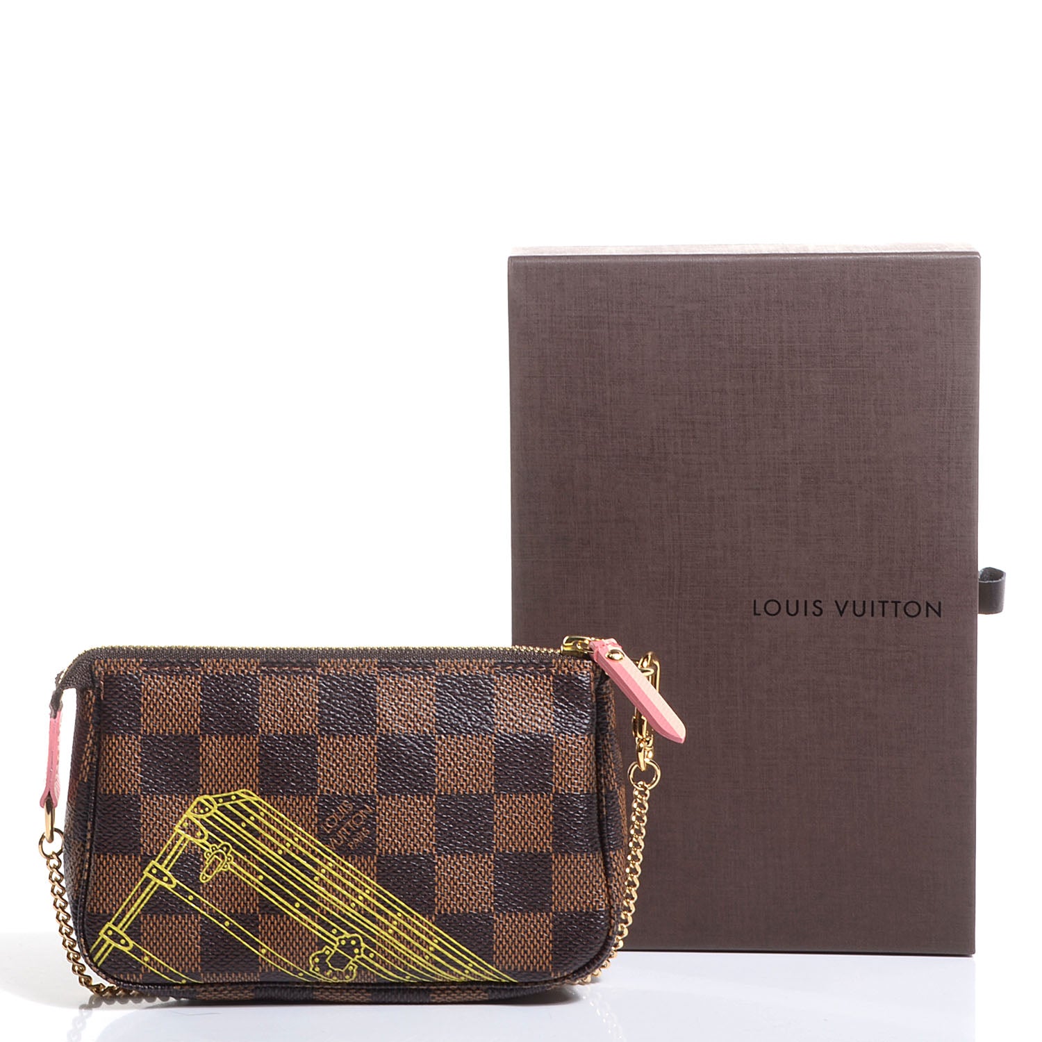Louis Vuitton Damier Ebene 2014 Christmas Animation Mini Pochette Accessories 3 of 8