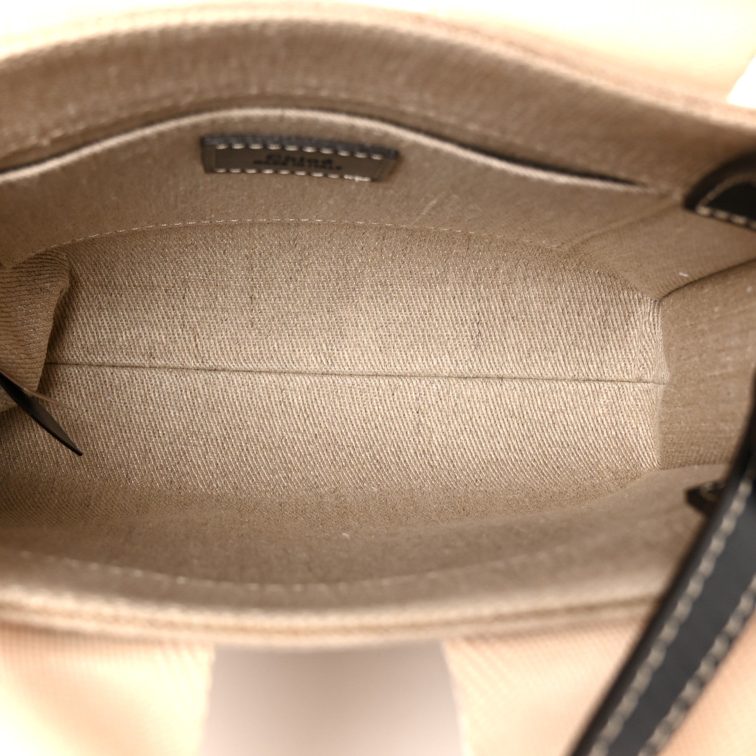 Chloe Cotton Calfskin Small Woody Ribbon Tote With Strap White Navy 5 of 11