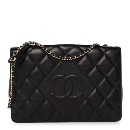 Chanel Lambskin Quilted Medium Diamond CC Flap Black 1 of 13