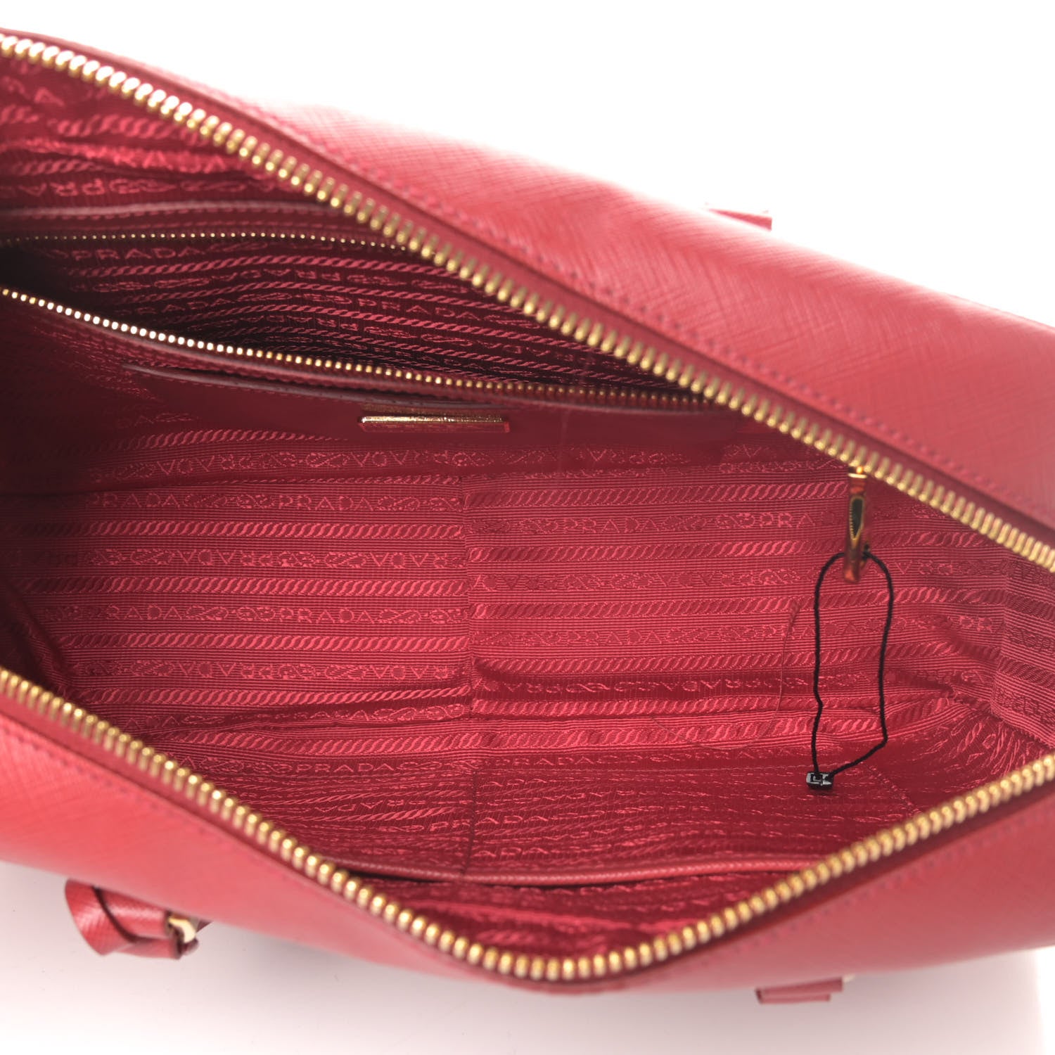 Prada Saffiano Lux Bowler Fuoco 4 of 5