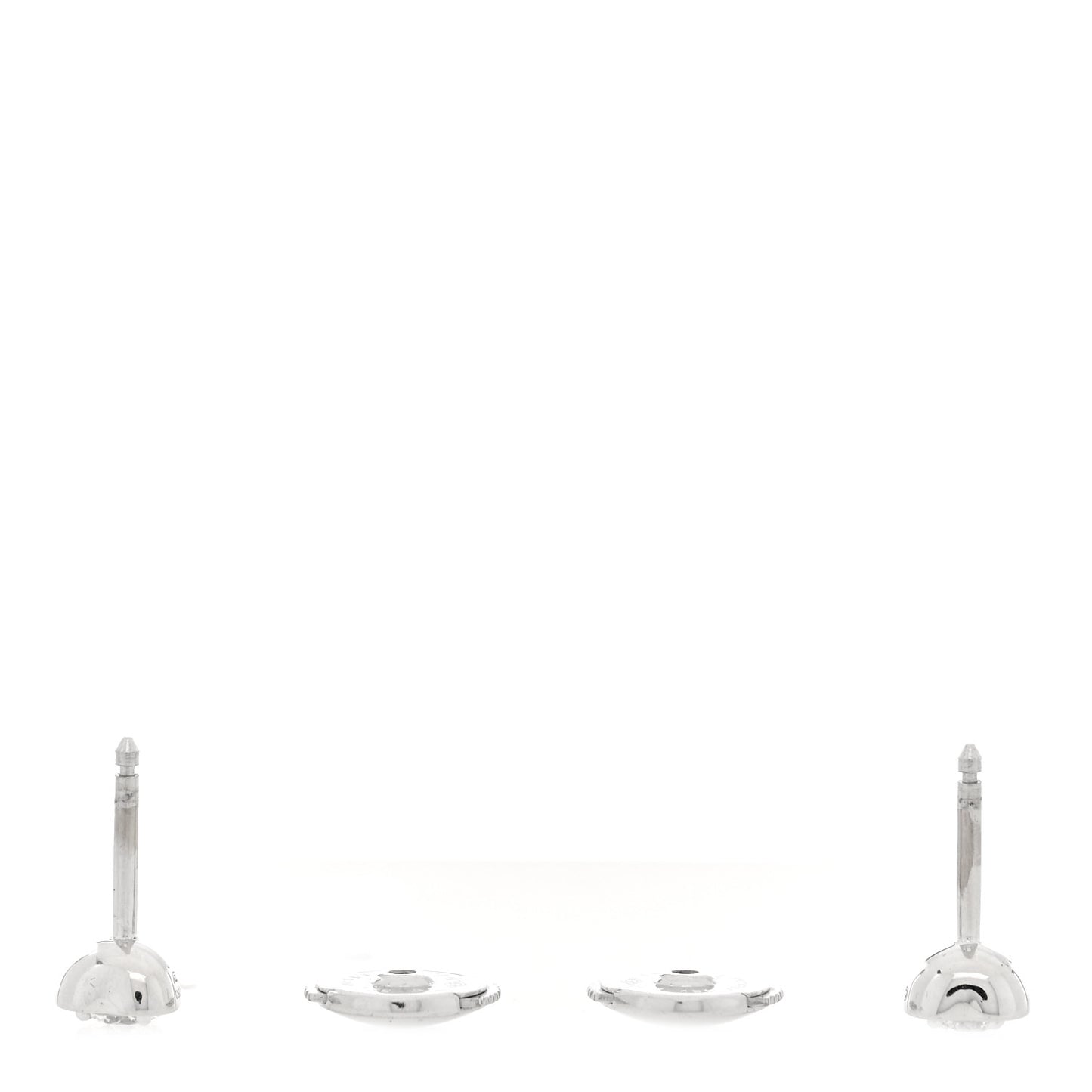 18K White Gold Diamond Diamants Legers de Cartier Heart Motif Earrings