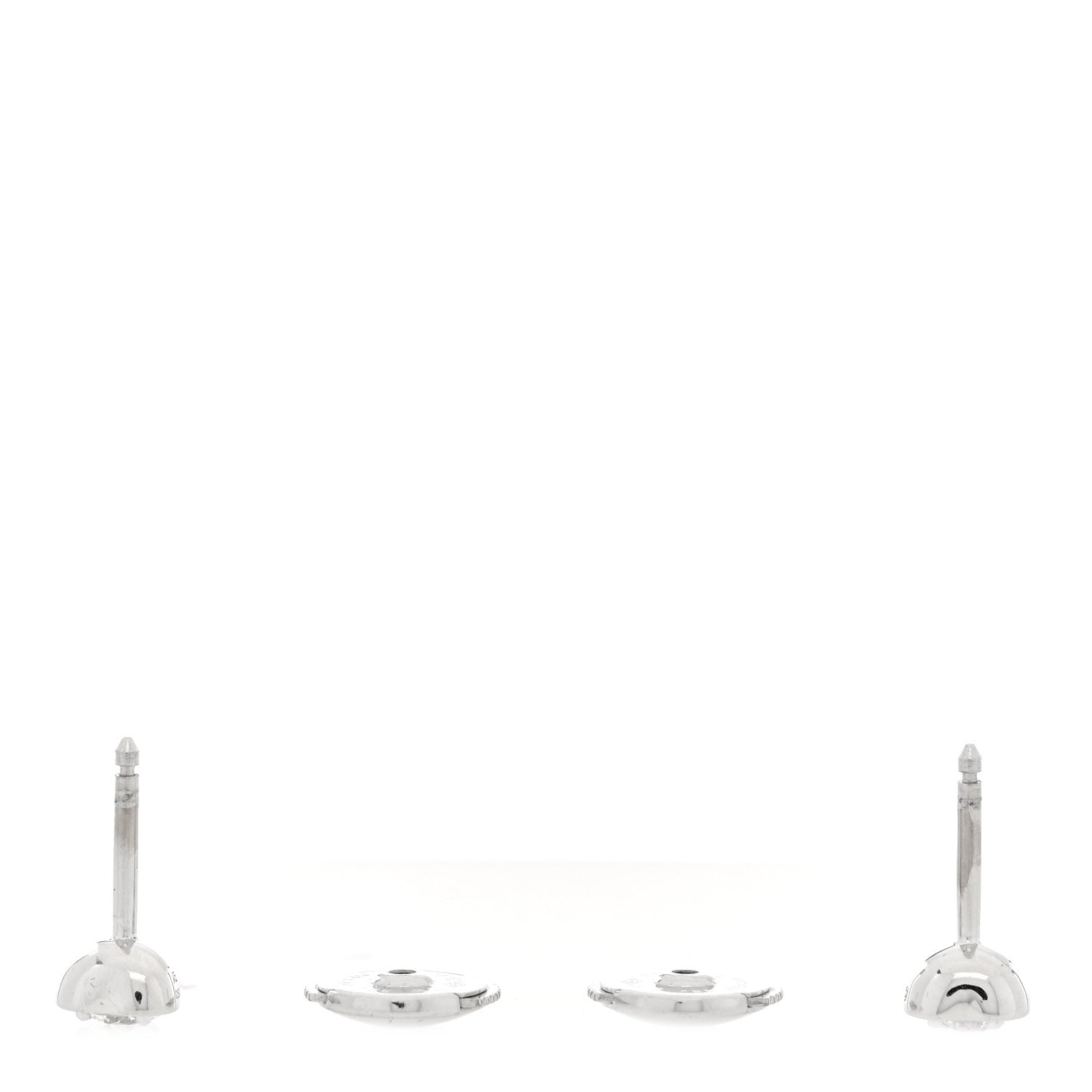 Cartier 18K White Gold Diamond Diamants Legers de Cartier Heart Motif Earrings 3 of 4