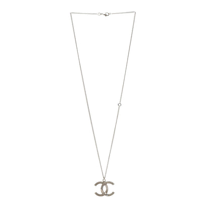 Chanel Pearl Crystal Feather CC Pendant Necklace Gold 3 of 6