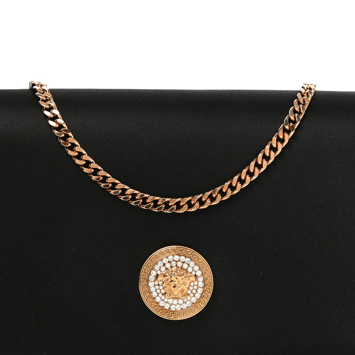 Versace Satin La Medusa Mini Crossbody Black 7 of 9