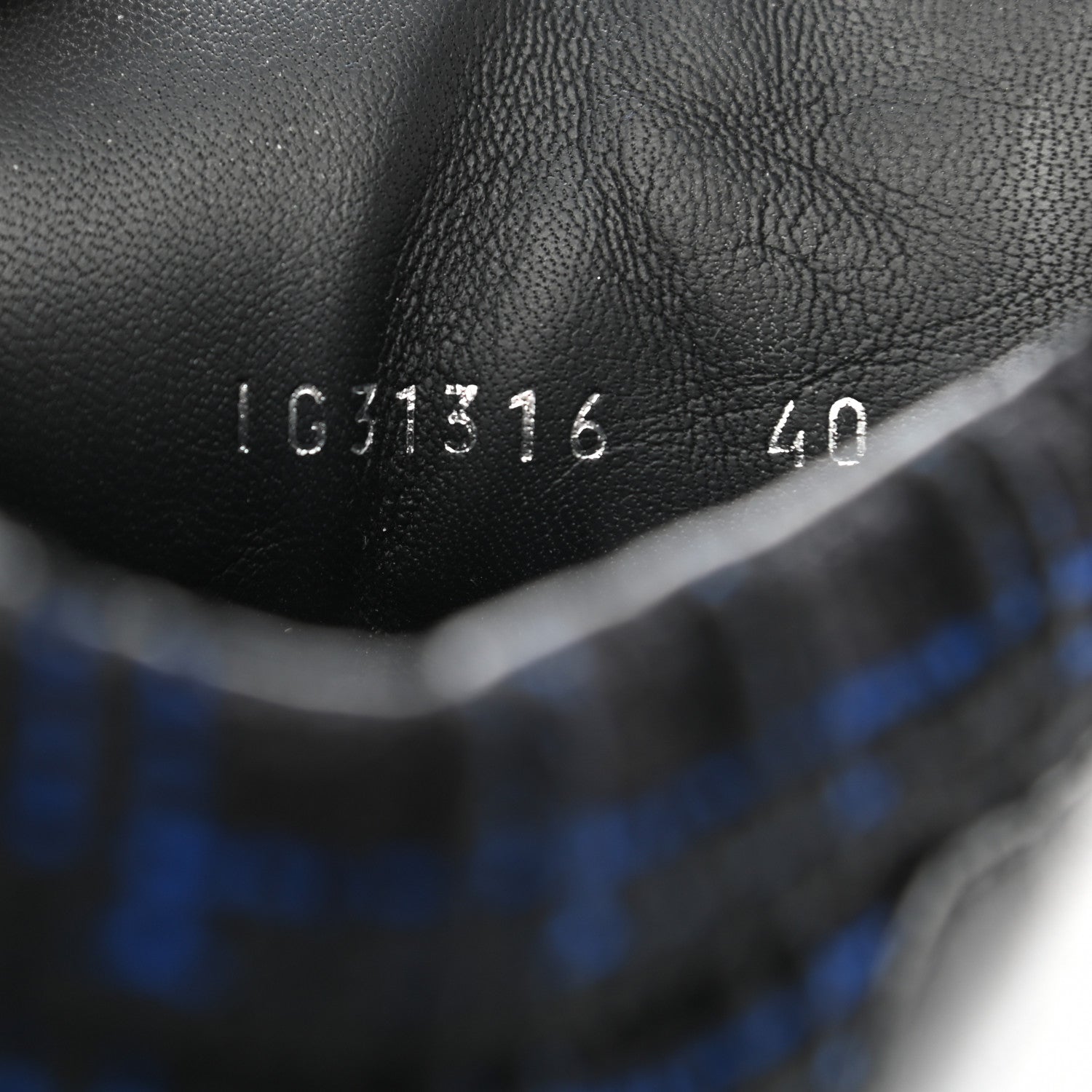 Chanel Lambskin Tweed Zipped Sneakers 40 Black Blue 7 of 7