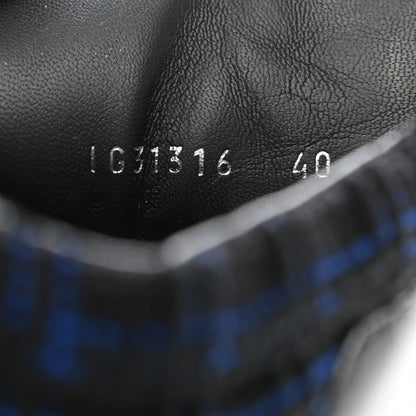 Chanel Lambskin Tweed Zipped Sneakers 40 Black Blue 7 of 7