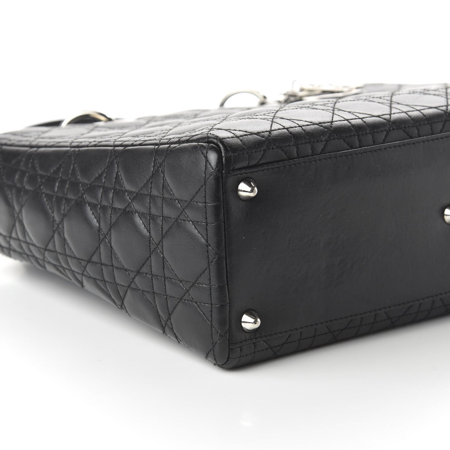 Lambskin Cannage Large Lady Dior Black