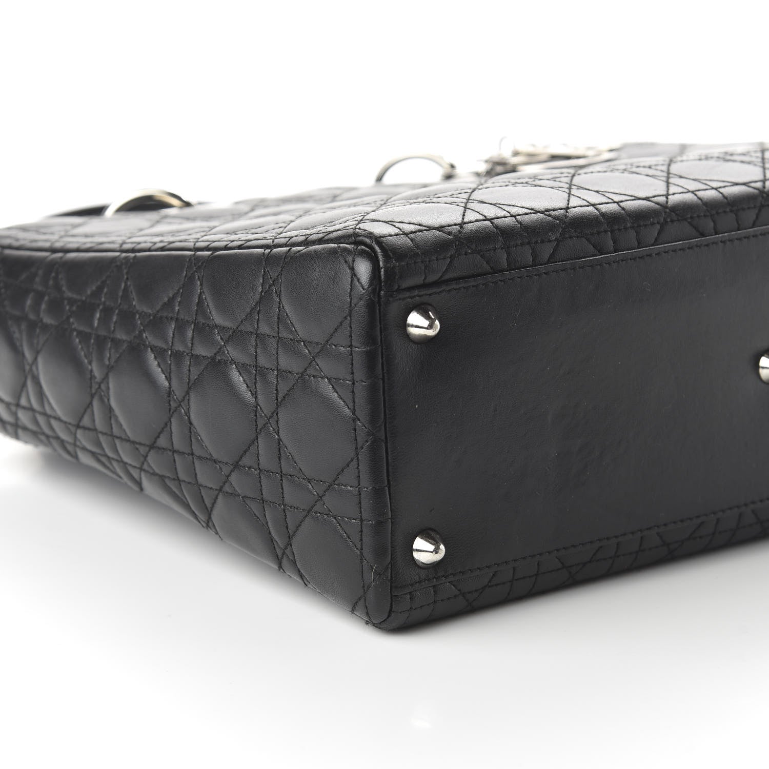 Christian Dior Lambskin Cannage Large Lady Dior Black 6 of 10