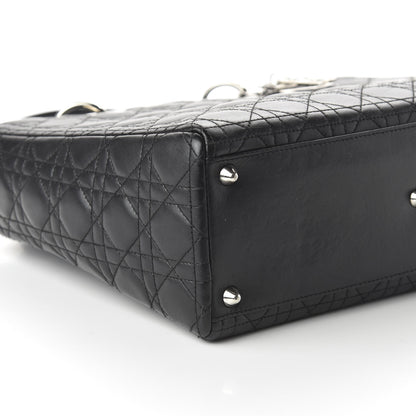 Christian Dior Lambskin Cannage Large Lady Dior Black 6 of 10