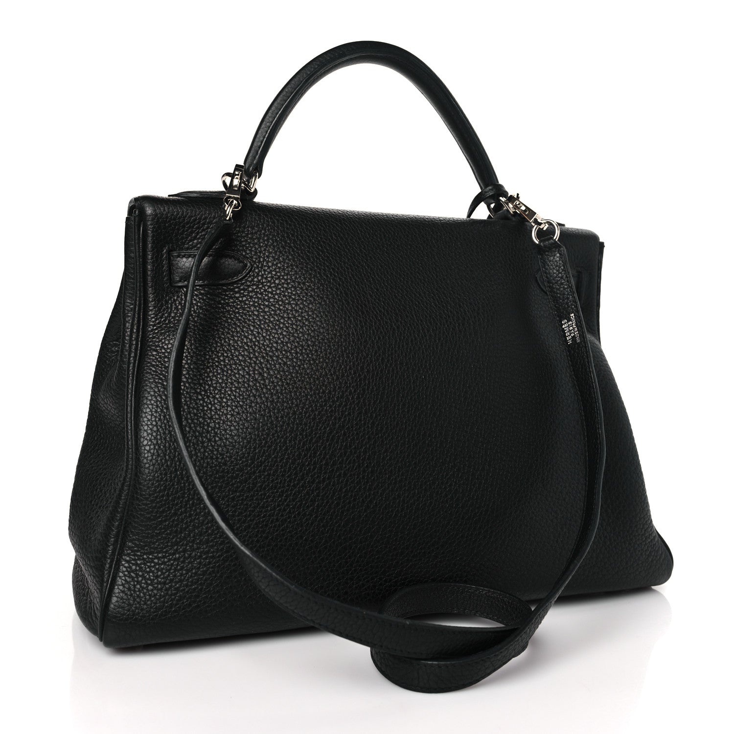 Hermes Taurillon Clemence Kelly Retourne 32 Black 3 of 9